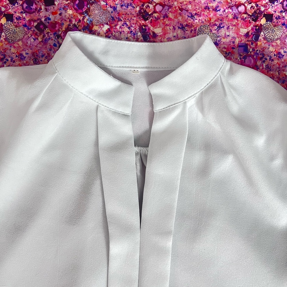 White Long Sleeve Blouse - Picture 2 of 3